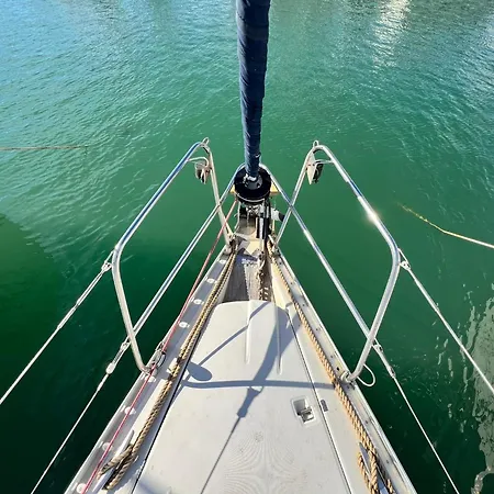 Magnific Sailboat Next To The Bcn