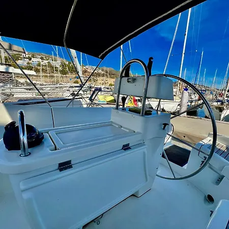 Magnific Sailboat Next To The Bcn * Badalona
